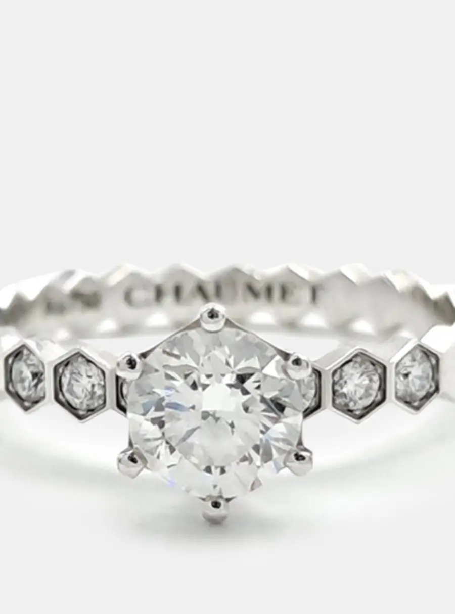Chaumet 0.52 ct 18k White Gold Diamond Be My Love Ring EU 50