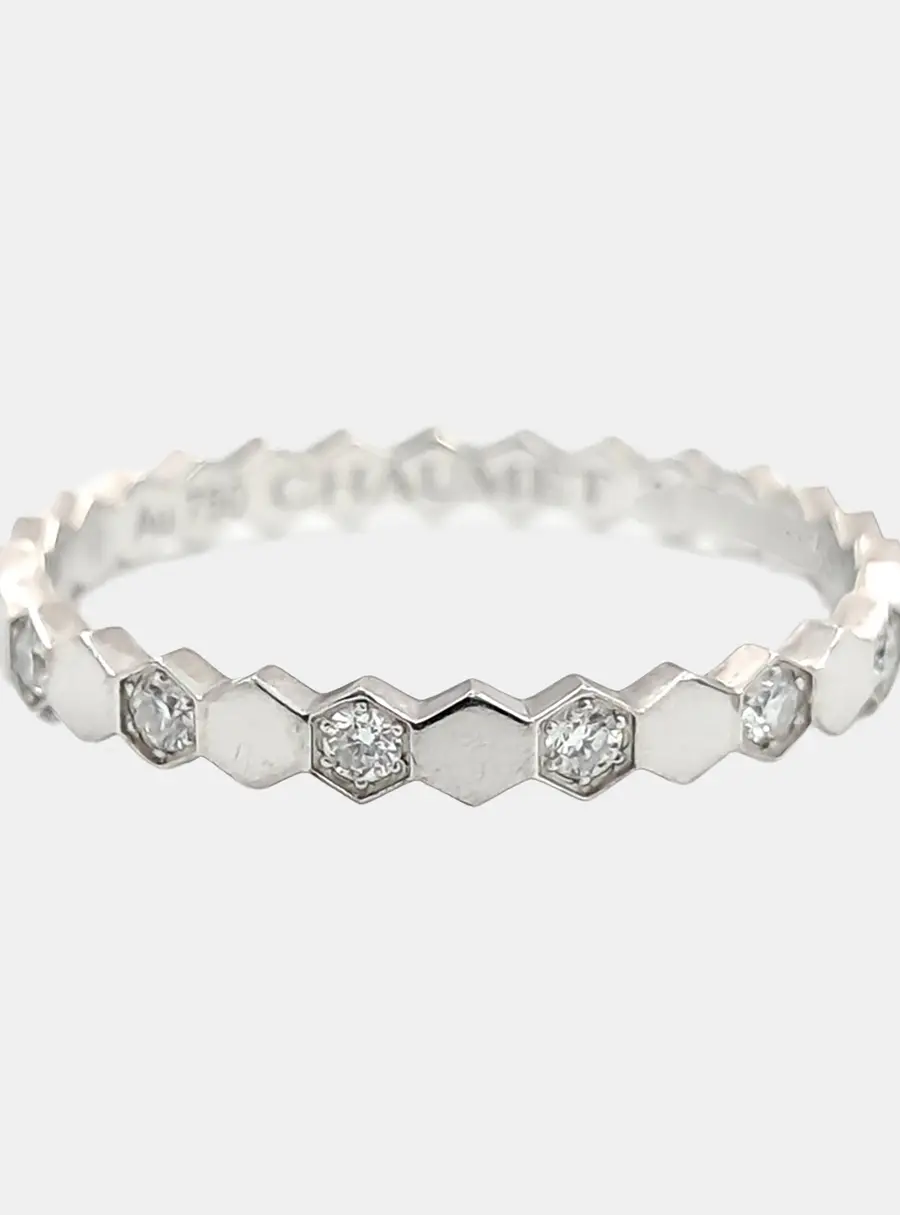 Chaumet 18k White Gold Diamond Be My Love Ring EU 55