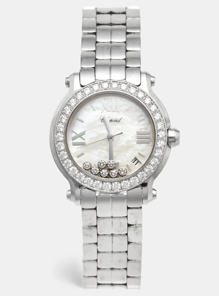 Chopard Happy Sport 27/8478-20 Mother Of Pearl Dial Stainless Steel Diamond Women's Wristwatch 36 mm