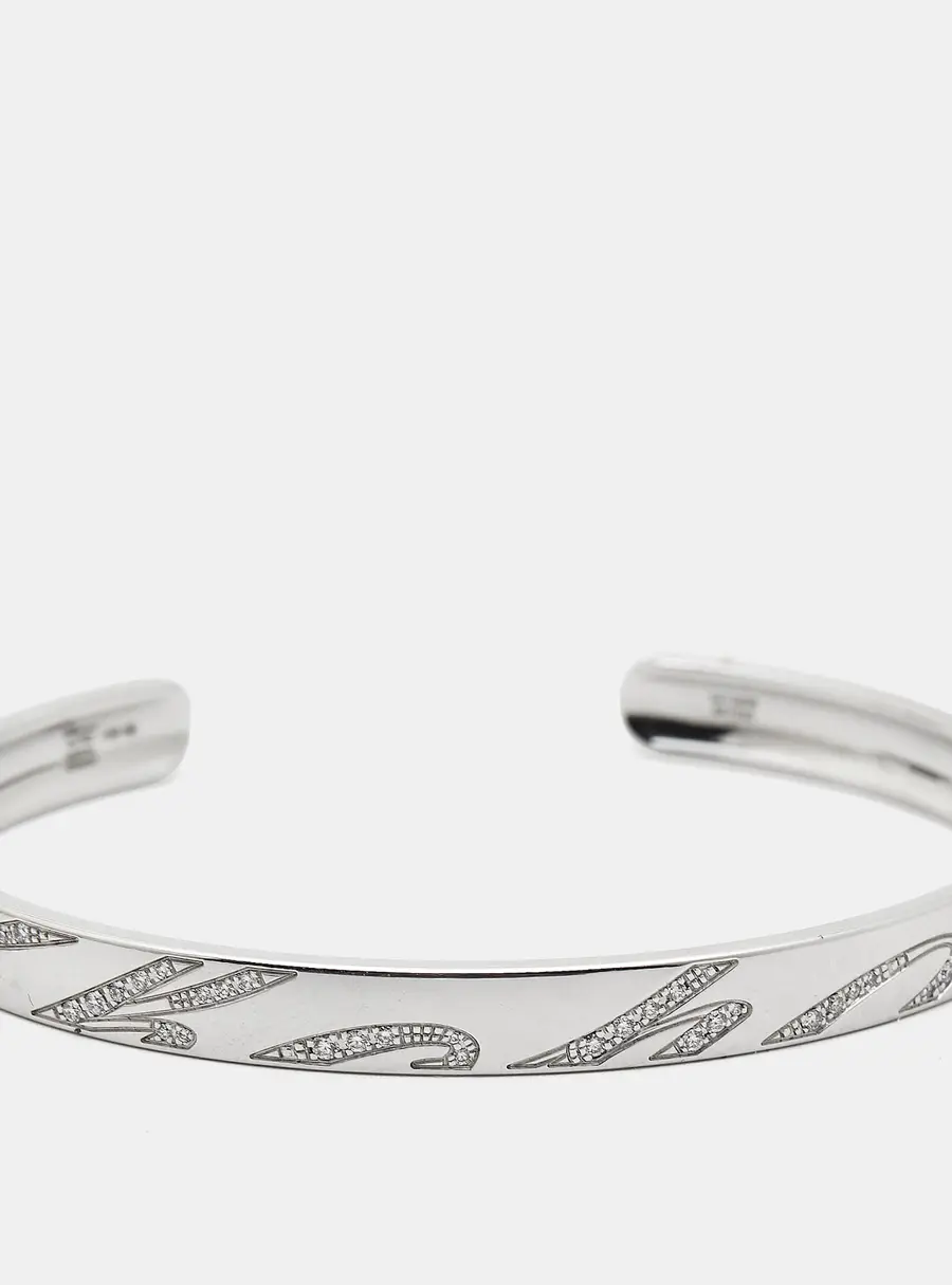 Chopard Chopardissimo Diamond 18k White Open Cuff Bracelet M