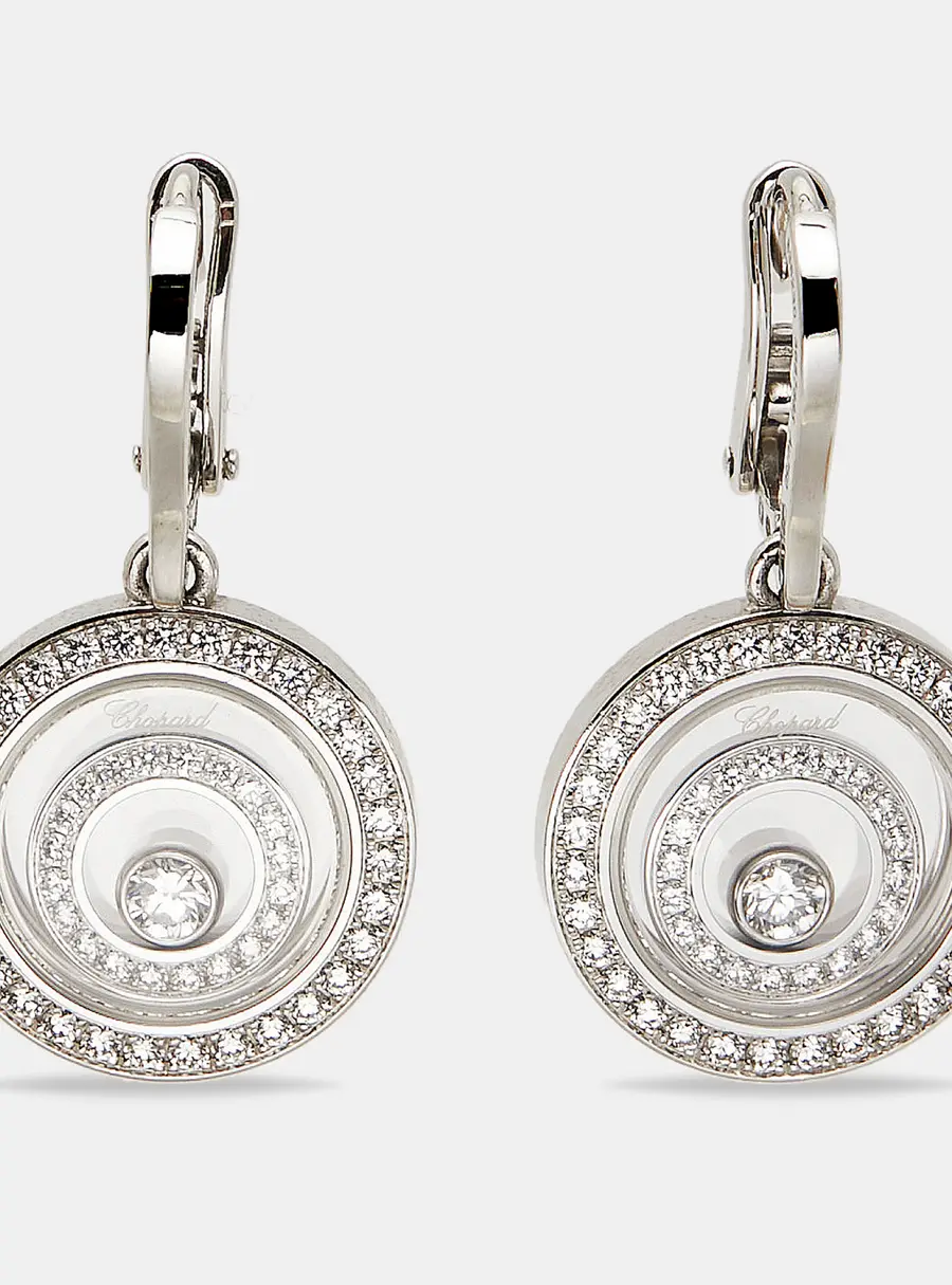 Chopard Happy Spirit Diamonds 18k White Gold Earrings