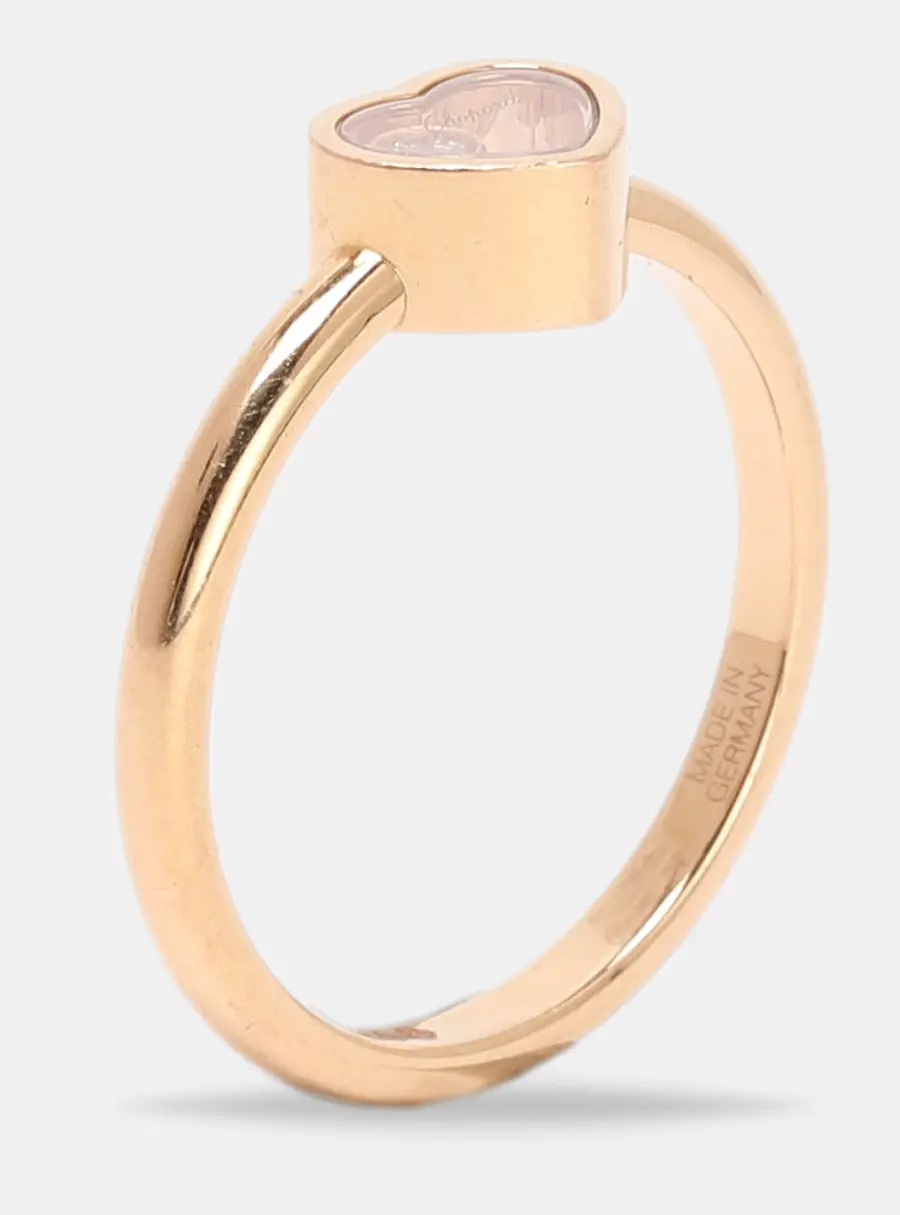 Chopard Happy Diamonds Icon Diamond 18k Yellow Gold Ring Size 50.5