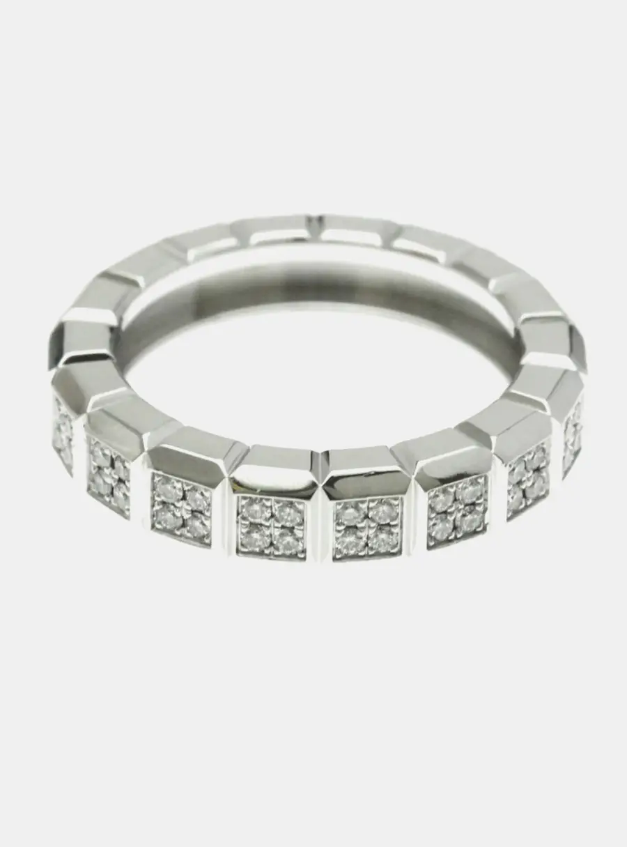 Chopard Ice Cube 18K White Gold, Diamond Ring EU 48