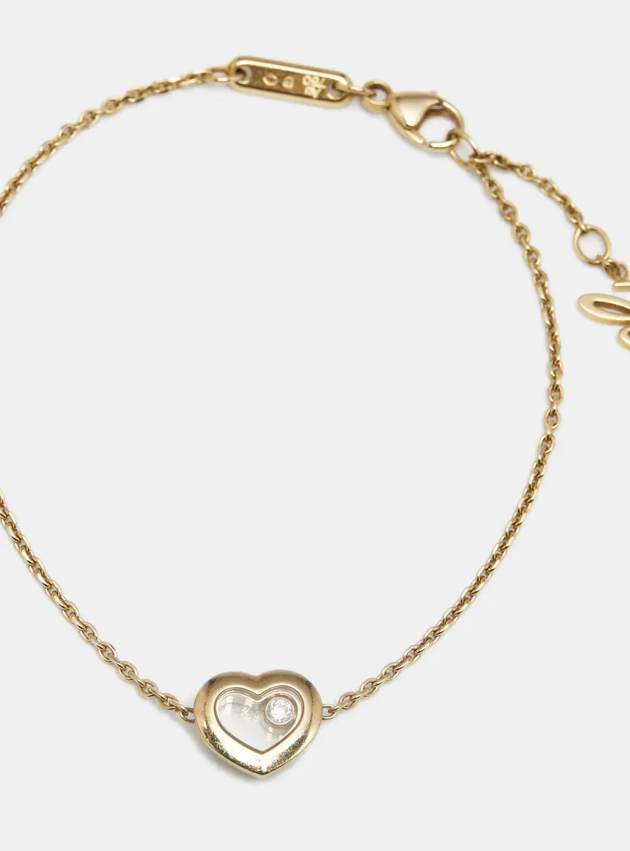 Chopard Happy Hearts Diamond 18k Yellow Gold Bracelet