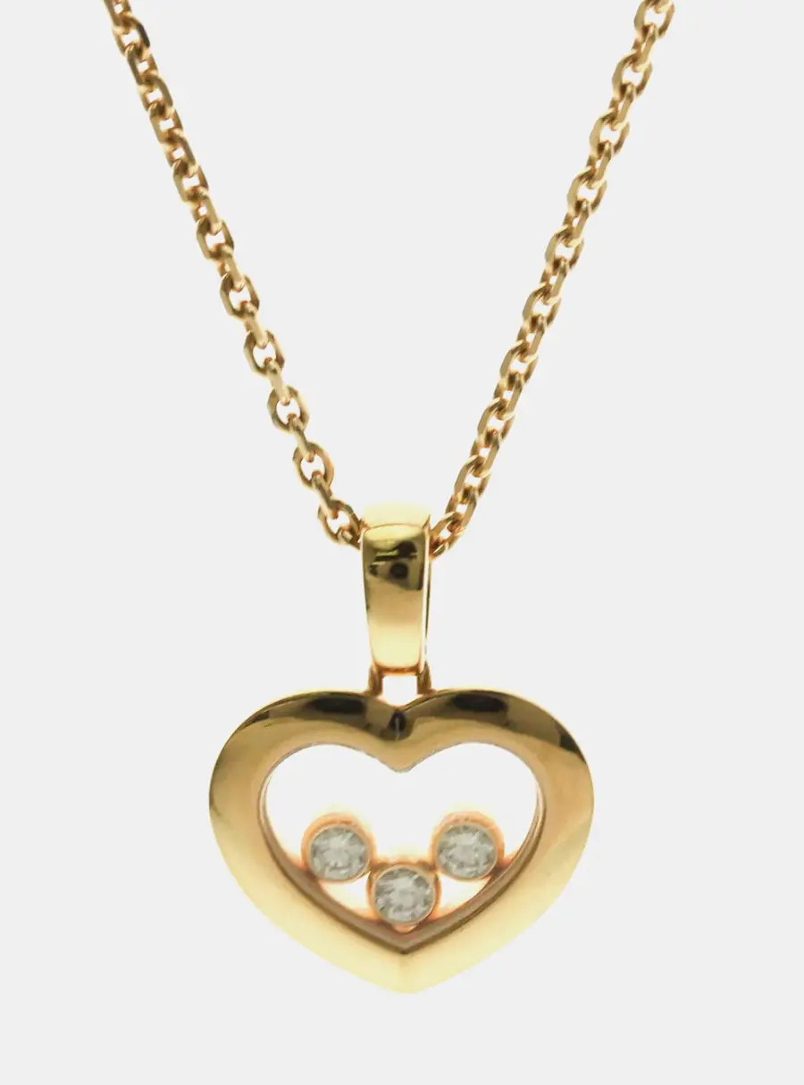 Chopard Happy Diamonds 18K Rose Gold Diamond Necklace