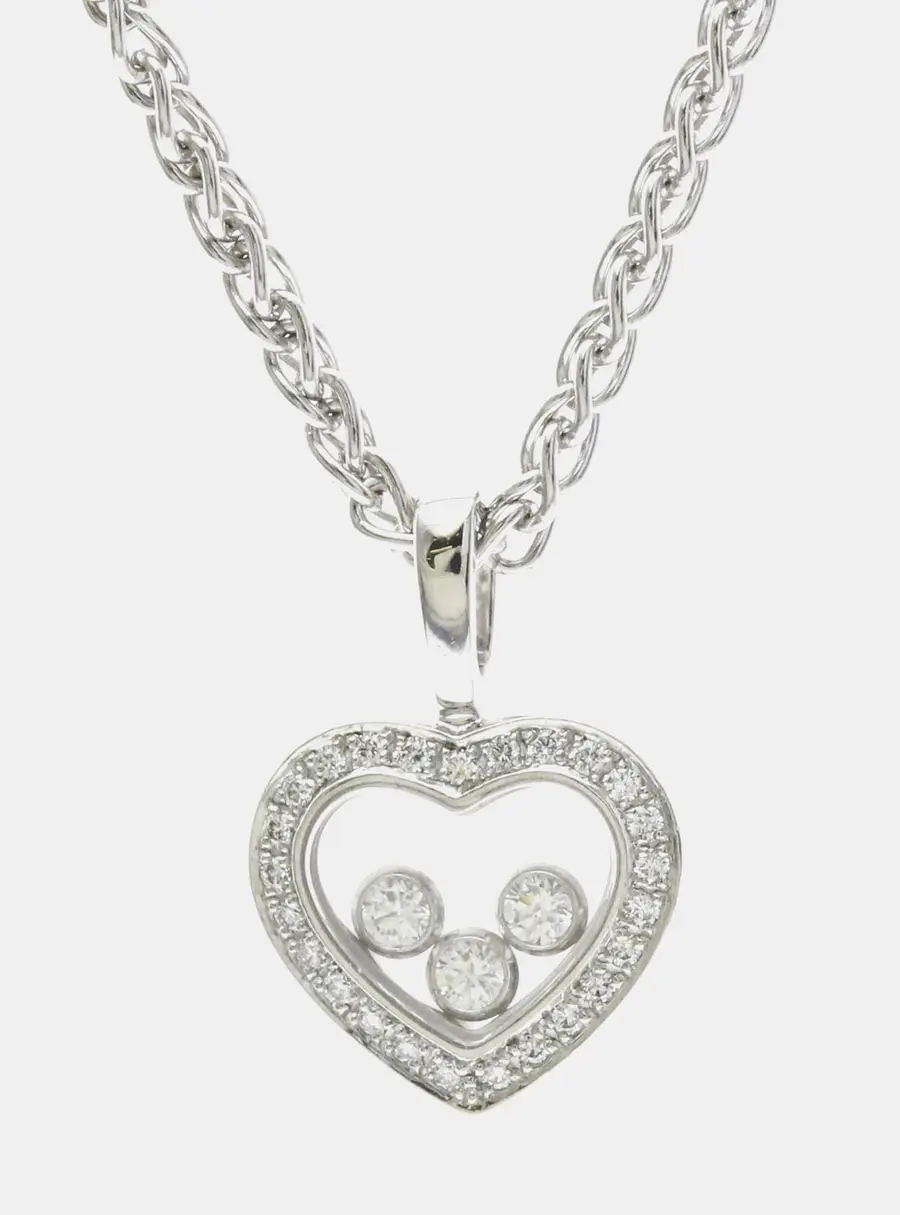 Chopard Happy Diamonds 18K White Gold Diamonds Necklace