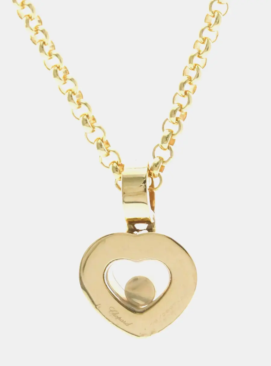 Chopard Happy Diamonds 18K White Gold Diamond Heart Necklace