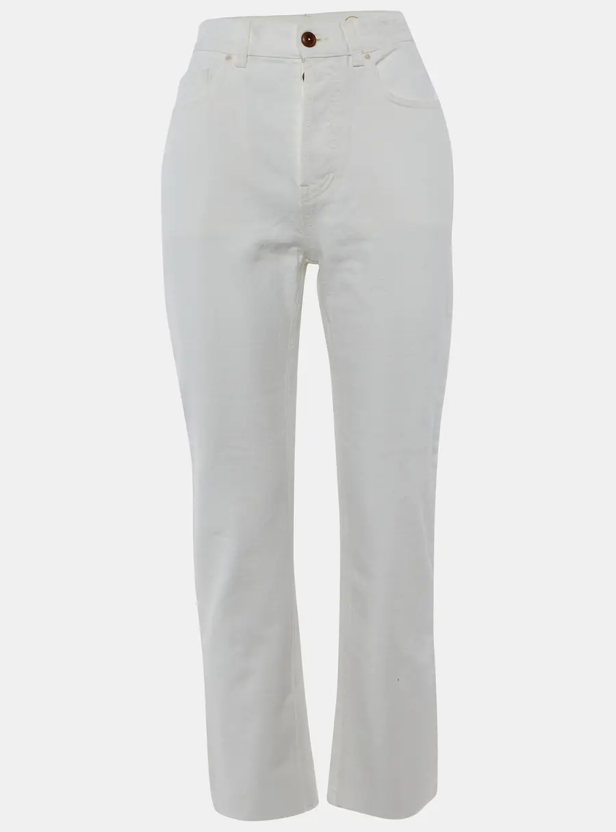 Chlo&eacute; White Denim Straight Fit jeans S/Waist 27"