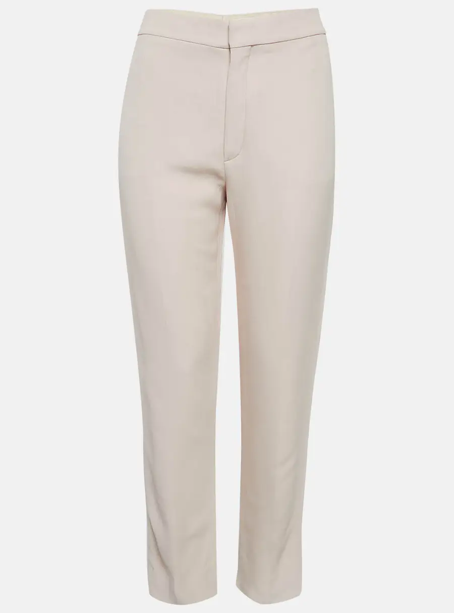 Chloe Pink Crepe Regular Trousers M
