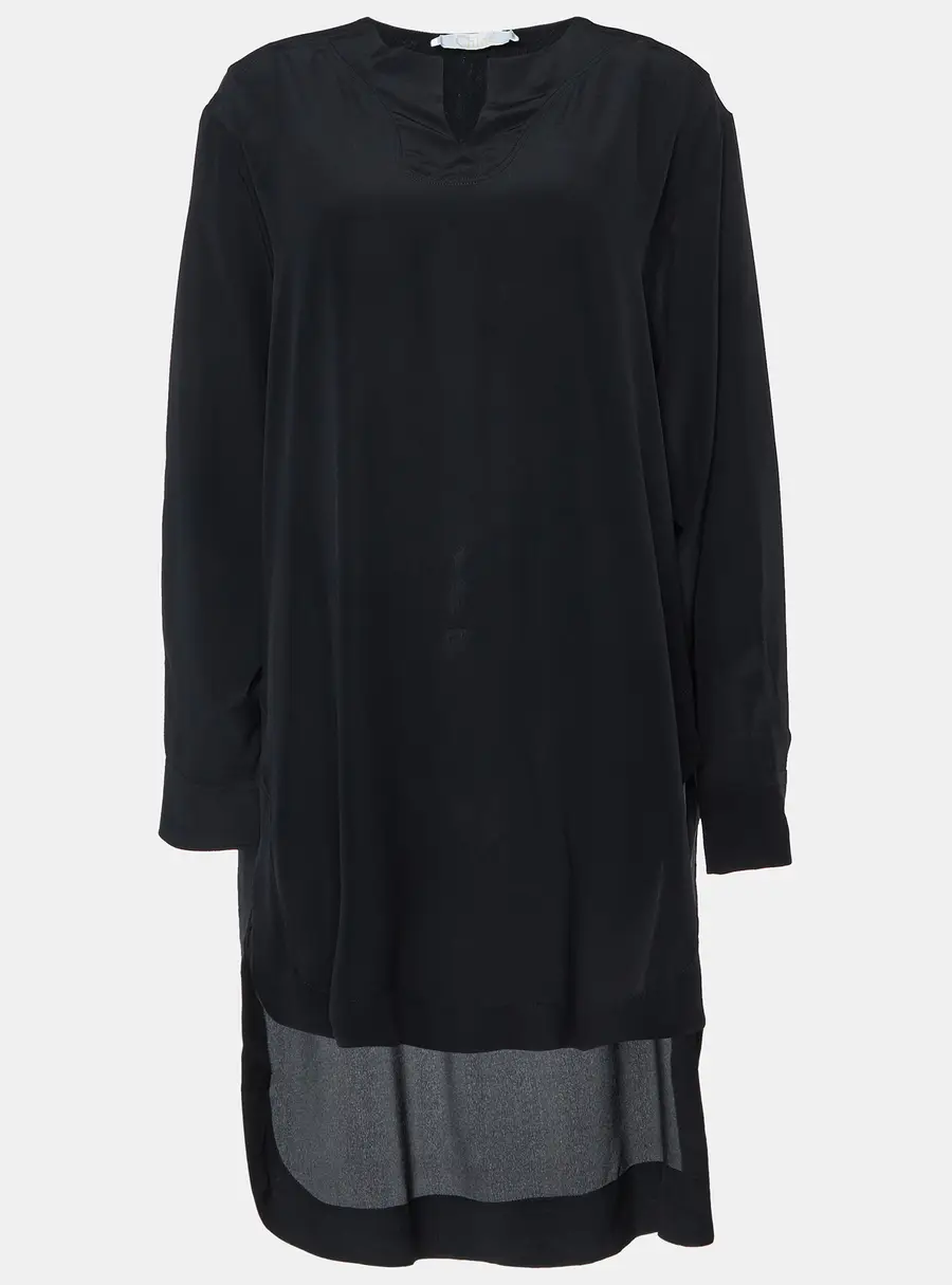 Chloe Black Silk Loose Fit Mini Dress M