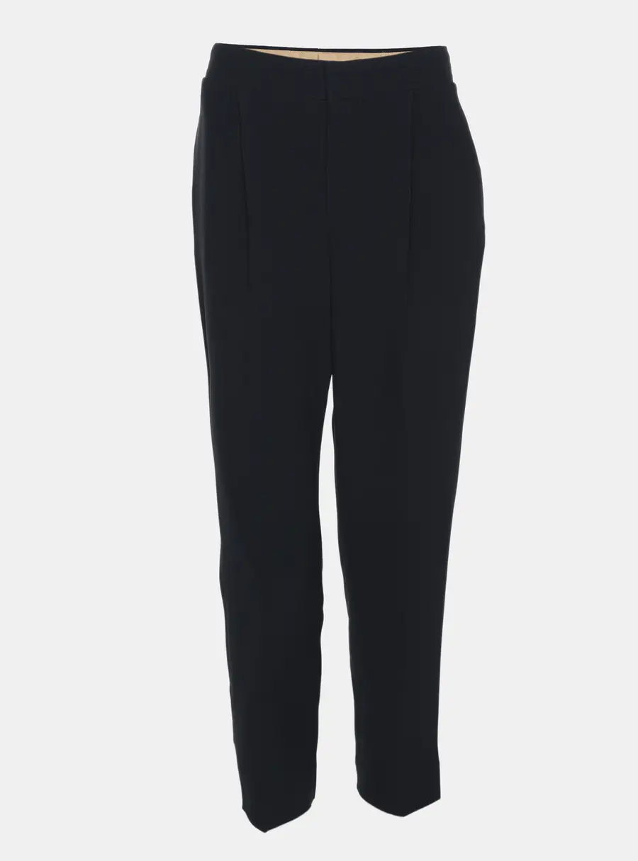 Chloe Deep Navy Crepe Trousers M