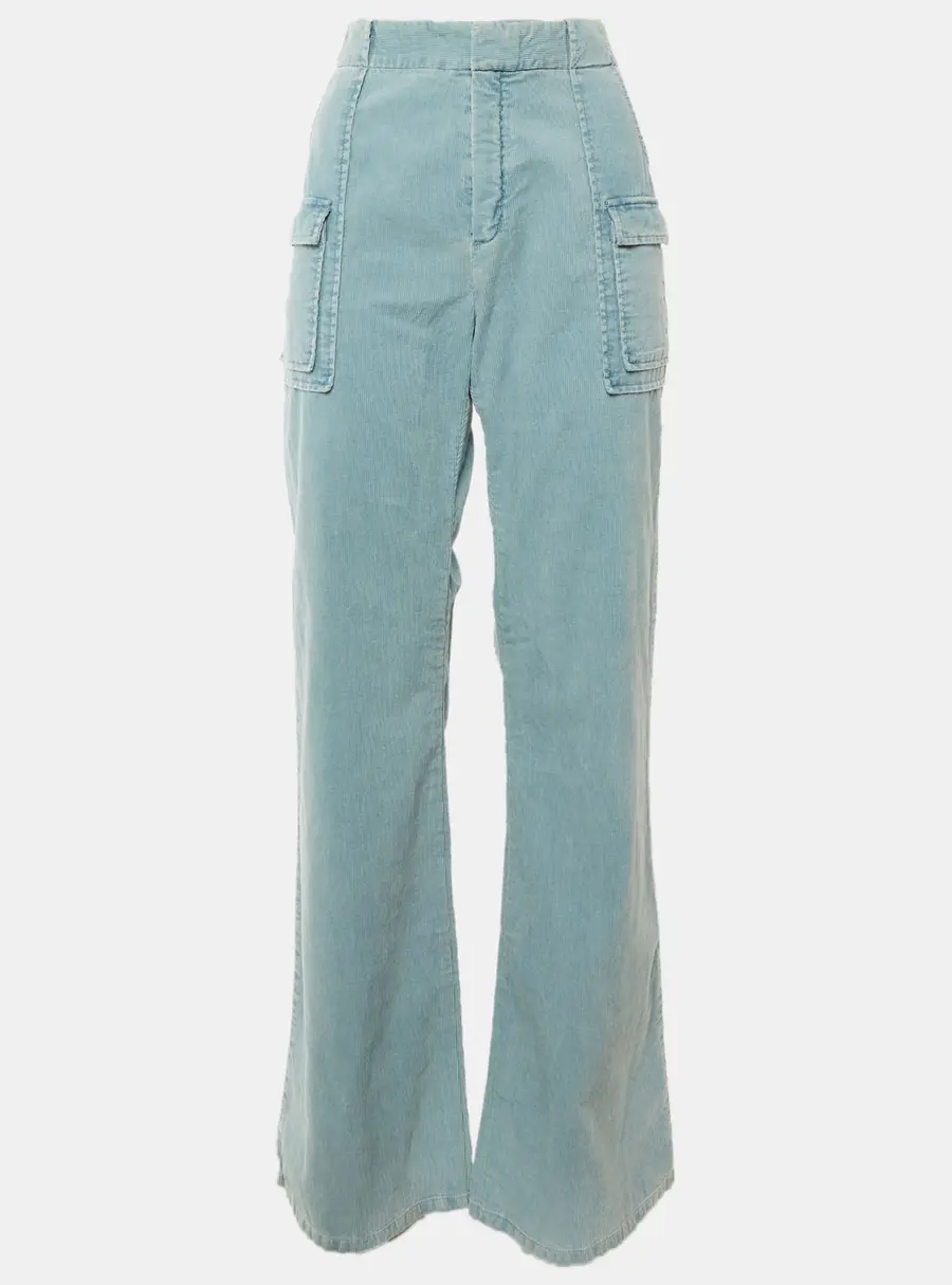 Chloe Blue Corduroy Cargo Trousers M
