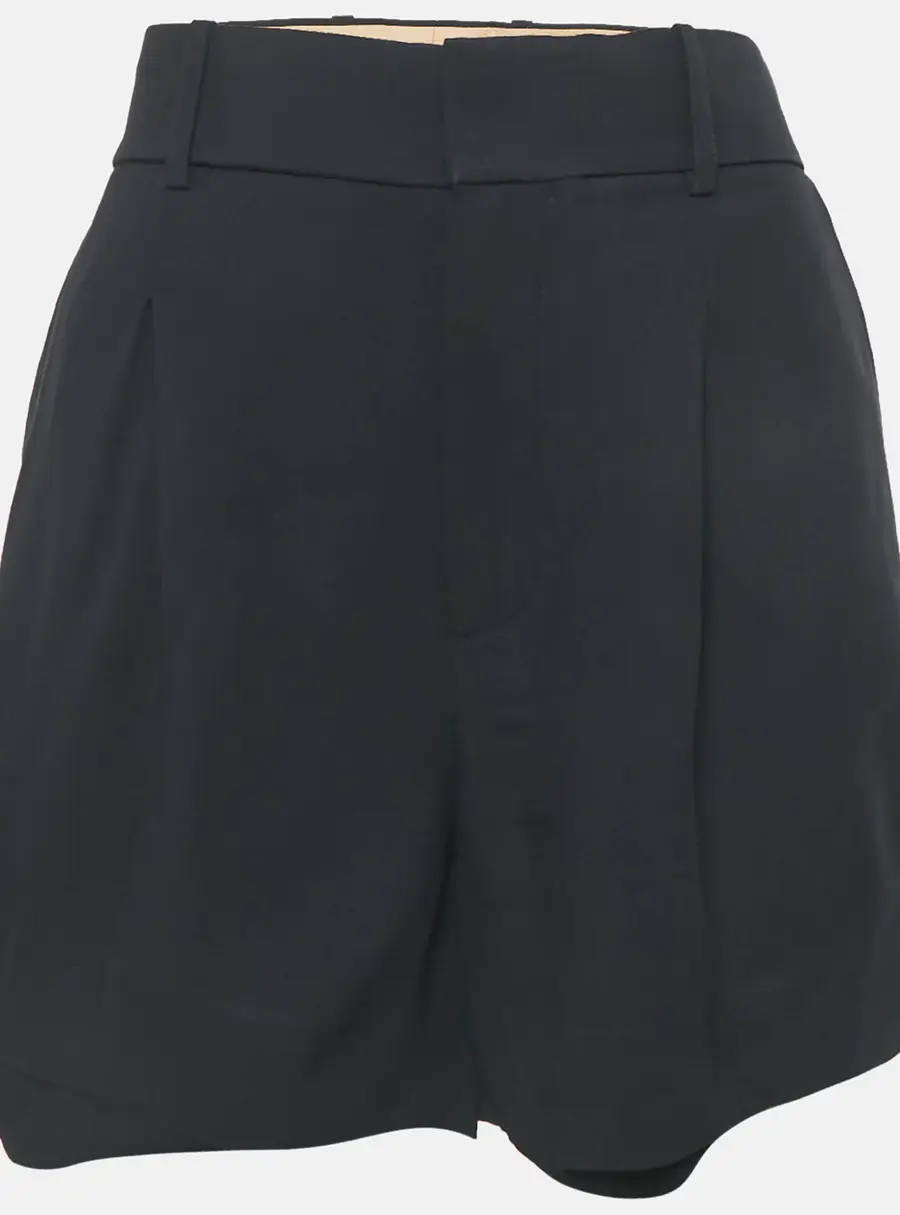 Chloe Navy Blue Chiffon Shorts M