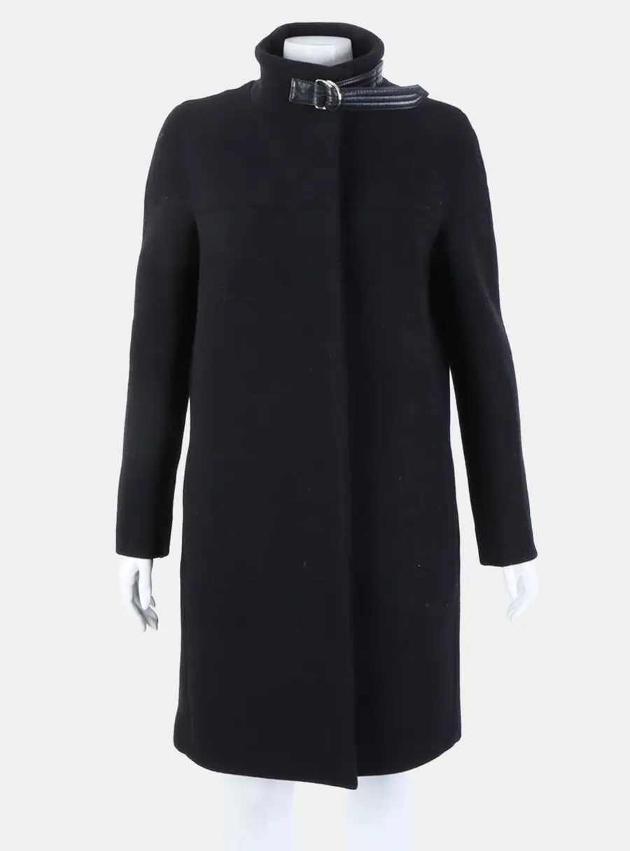 Chloé wool black coat 36