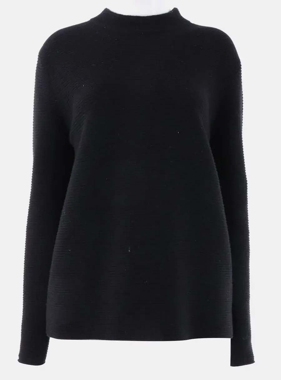 Chlo&eacute; Black Wool Long-Sleeved Knit Size S