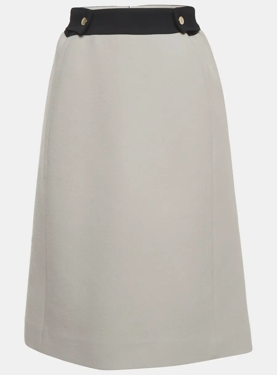 Chloé Grey Wool Pencil Skirt S