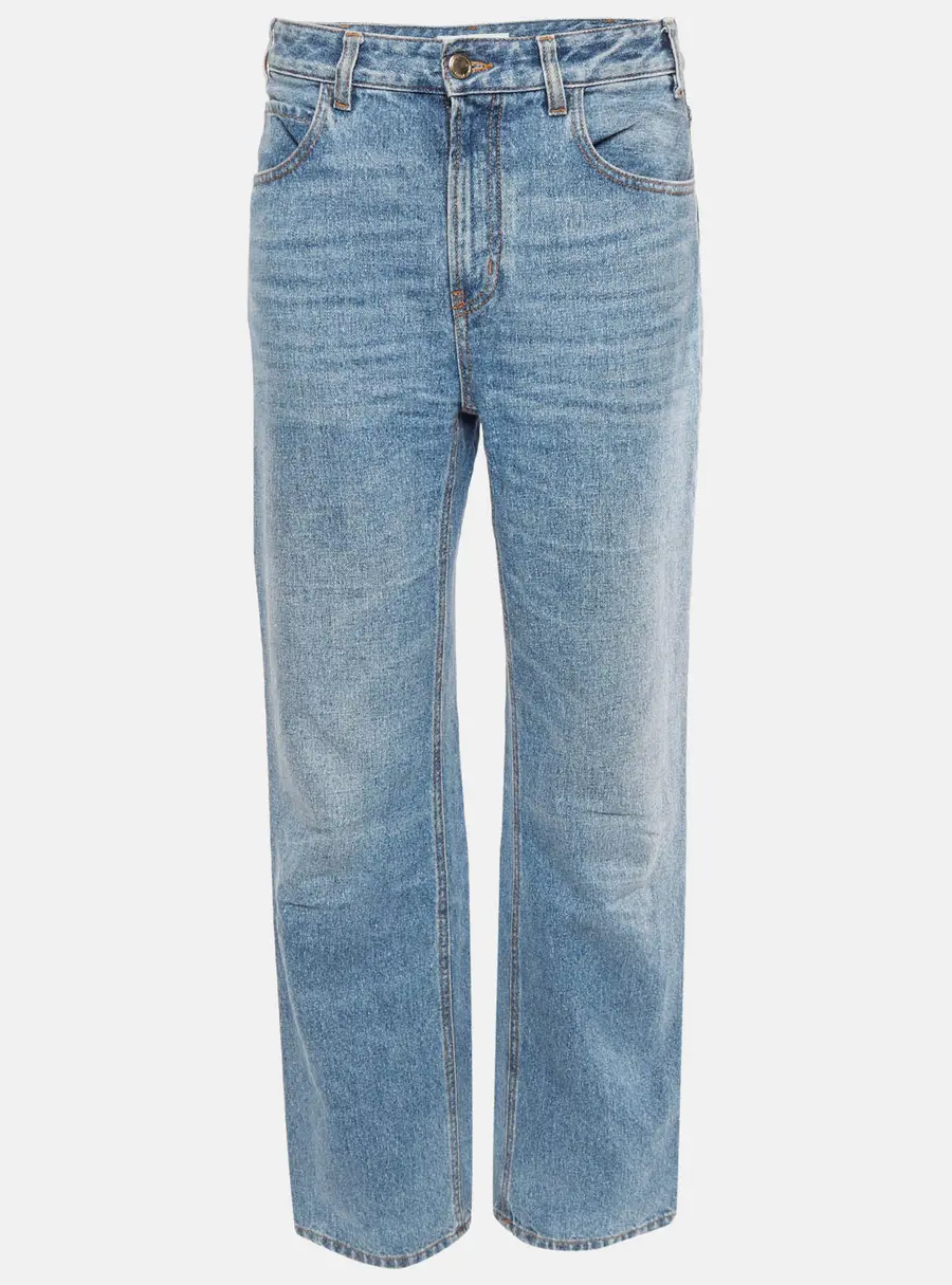 Chloe Blue Denim Straight Fit Jeans M/Waist 29"