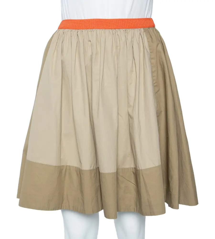 See by Chloe Two Tone Cotton Contrast Waist Flared Waist S