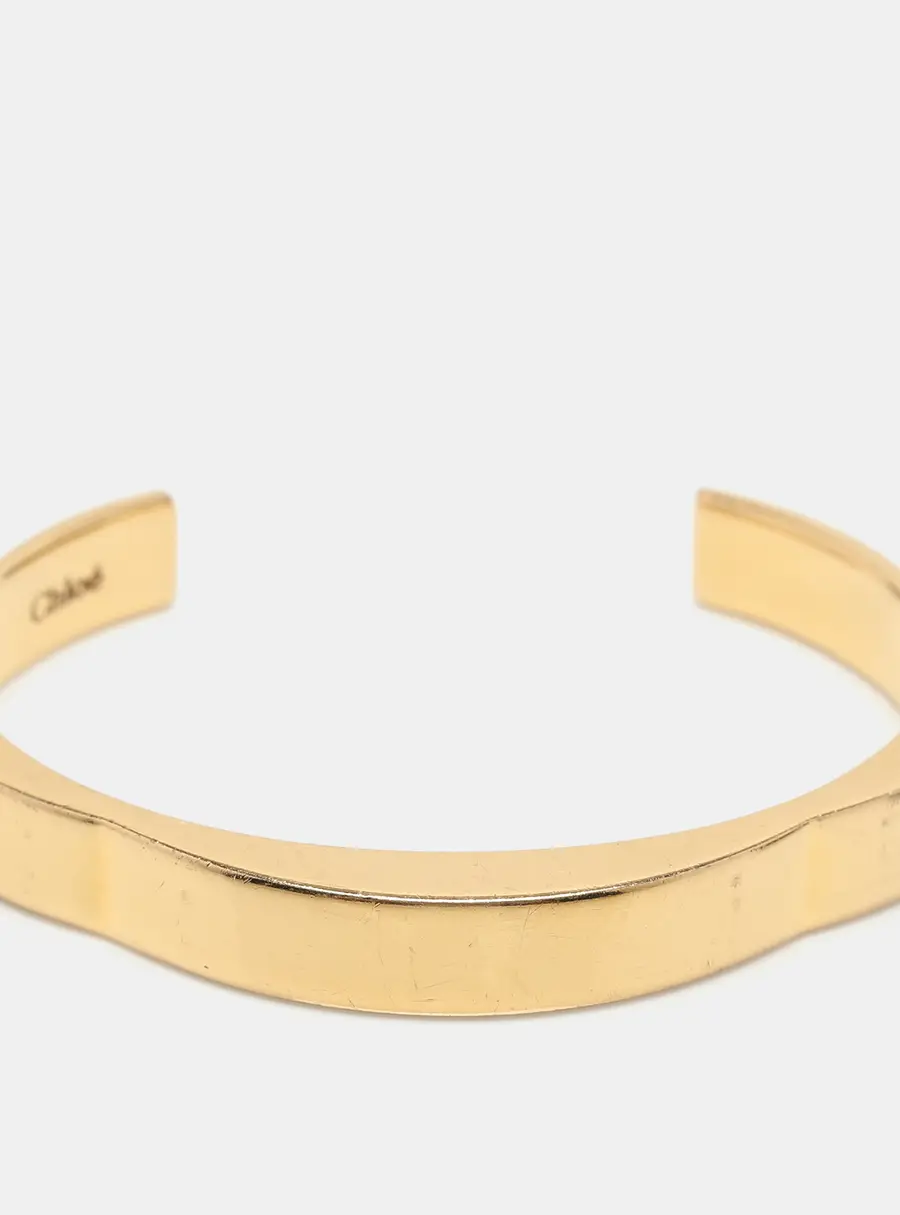 Chloe Gold Tone Open Cuff Bracelet