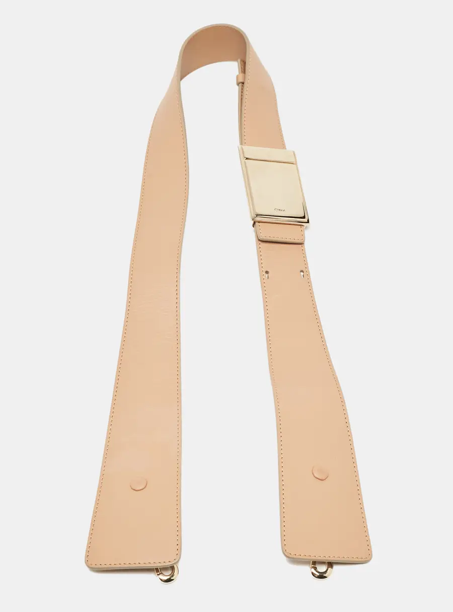 Chloe Beige Leather Adjustable Shoulder Strap