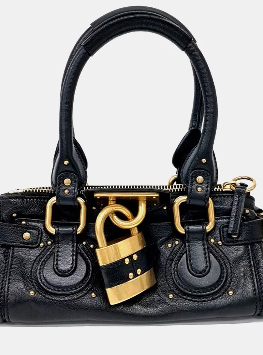 Chloe Black Leather Paddington Small
