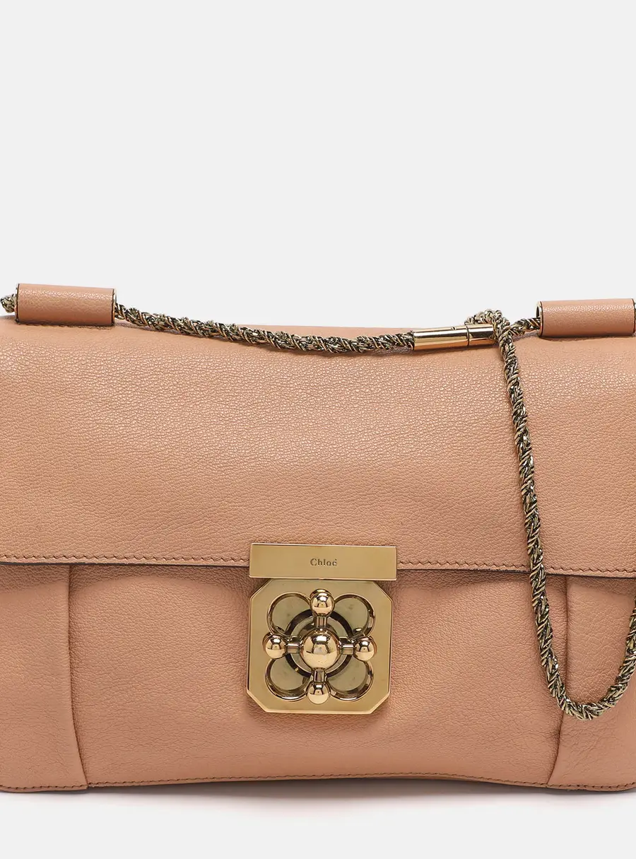 Chloé Elsie Medium Pink Leather Shoulder Bags