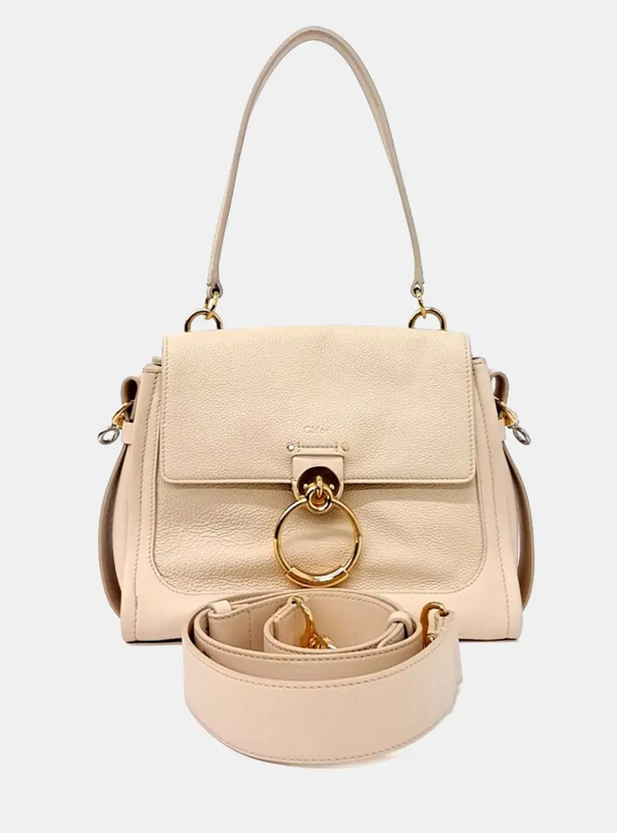 Chloe Leather Beige Tess Day Bag Small