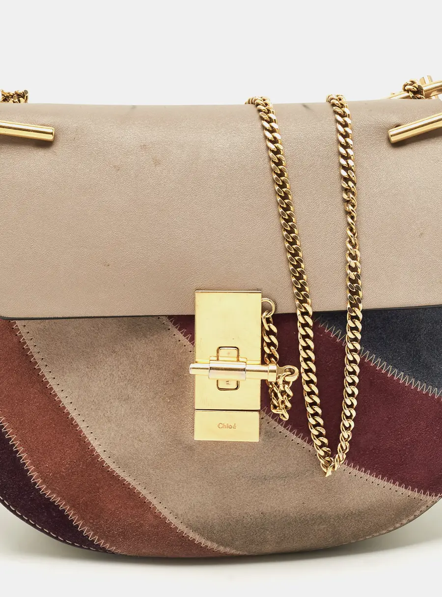 Chloe Drew Patchwork Medium Multicolor Leather Shoulder Bag
