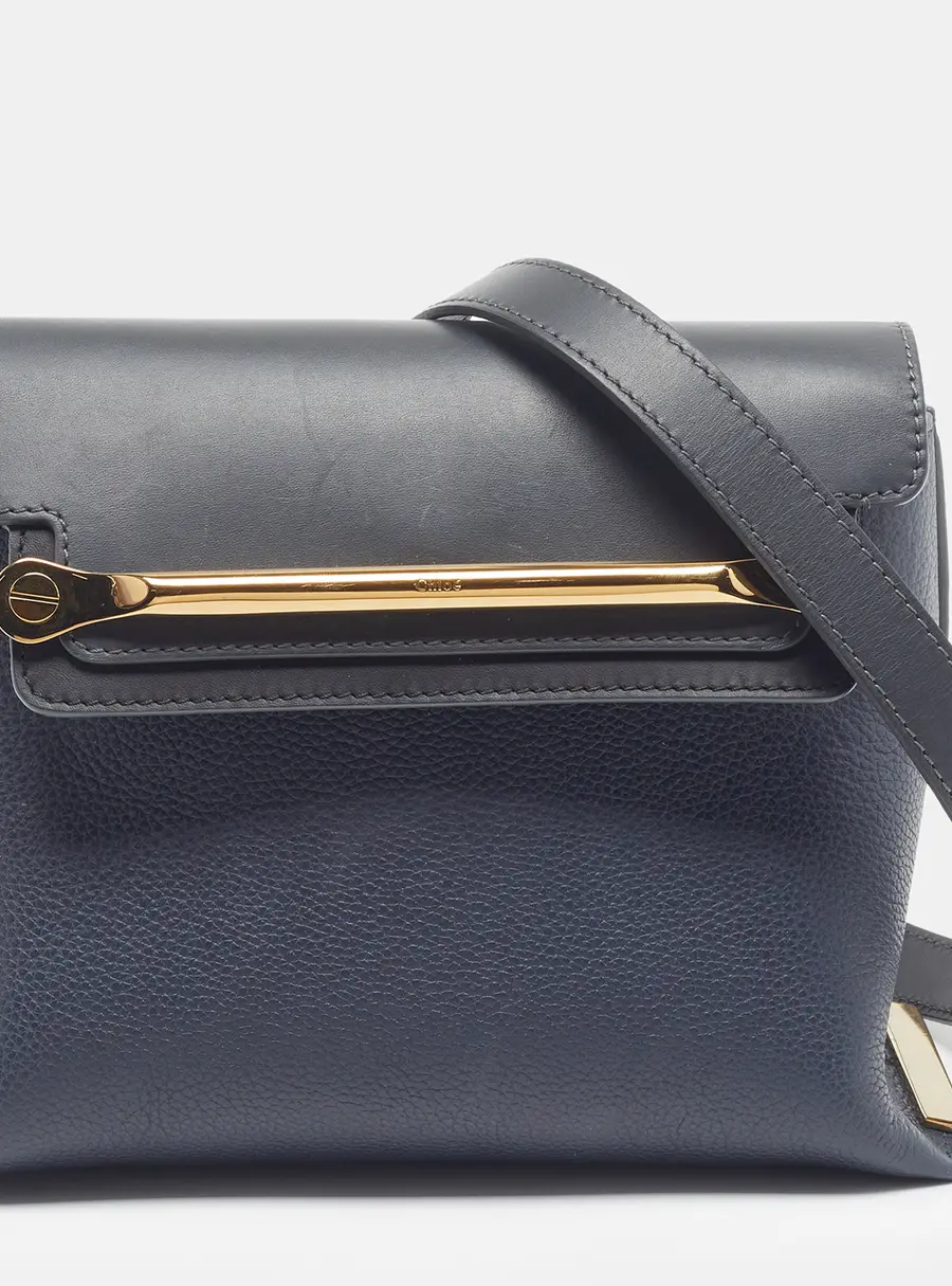 Chloé Clare Small Blue Leather Shoulder Bag