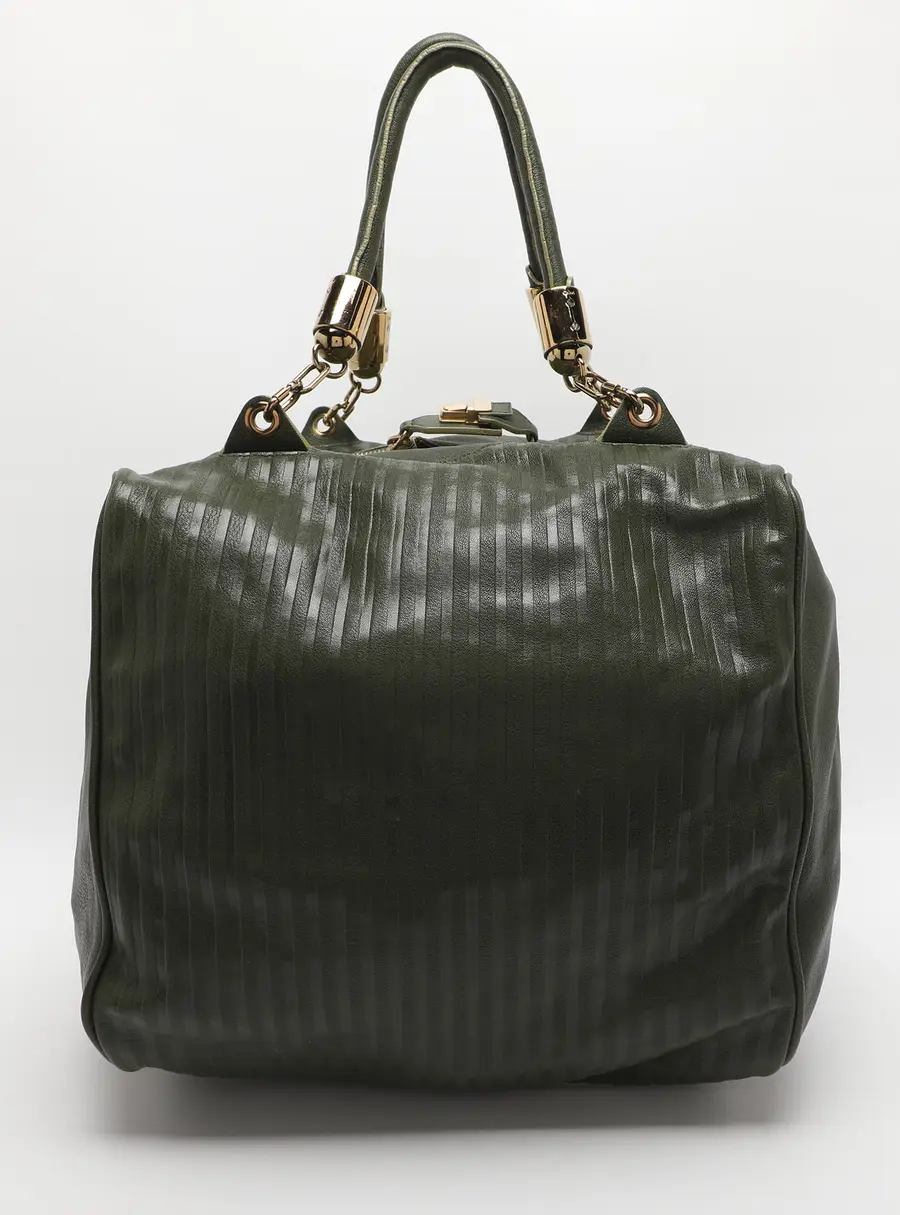 Chlo&eacute; Green Leather Satchel