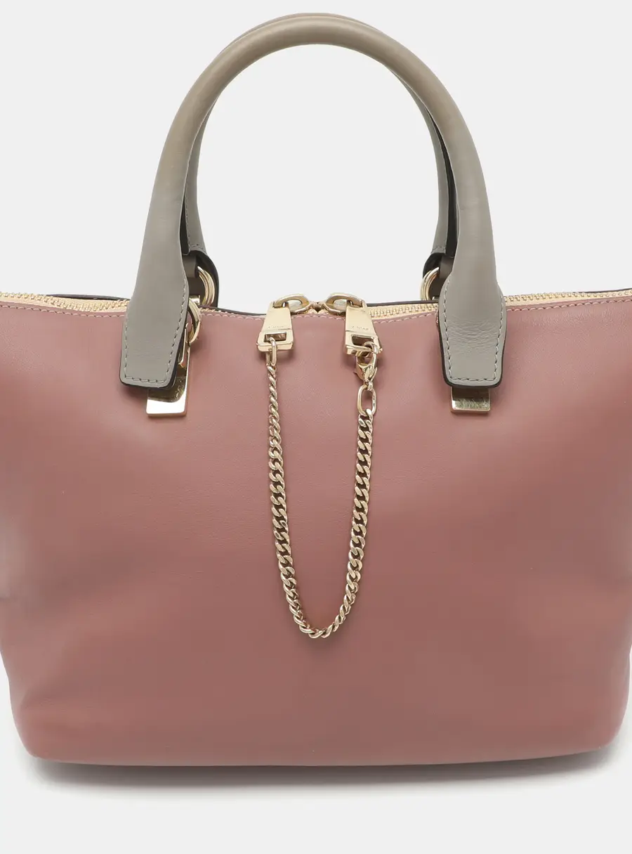Chloe Baylee Small Old Rose/Grey Leather Tote