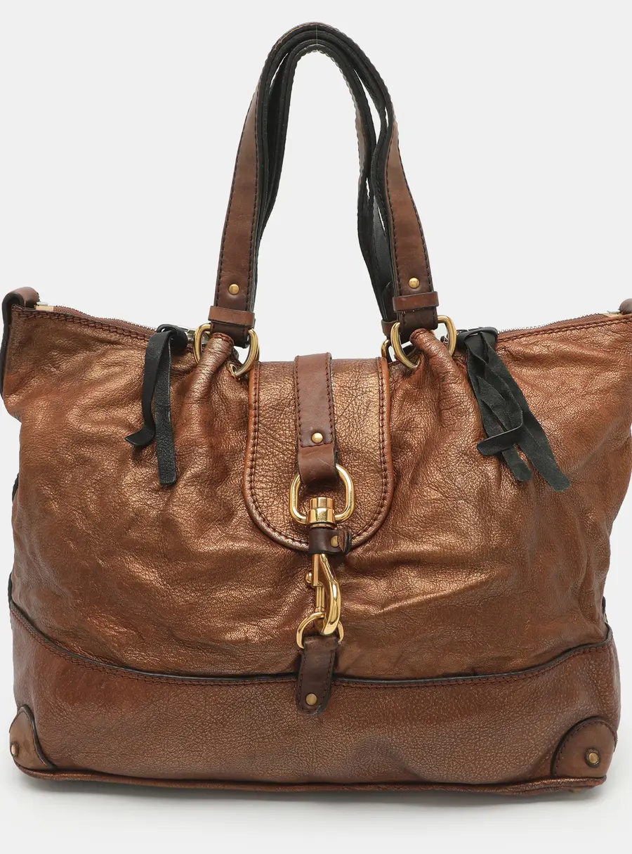 Chloe Kerala Metallic Leather Tote