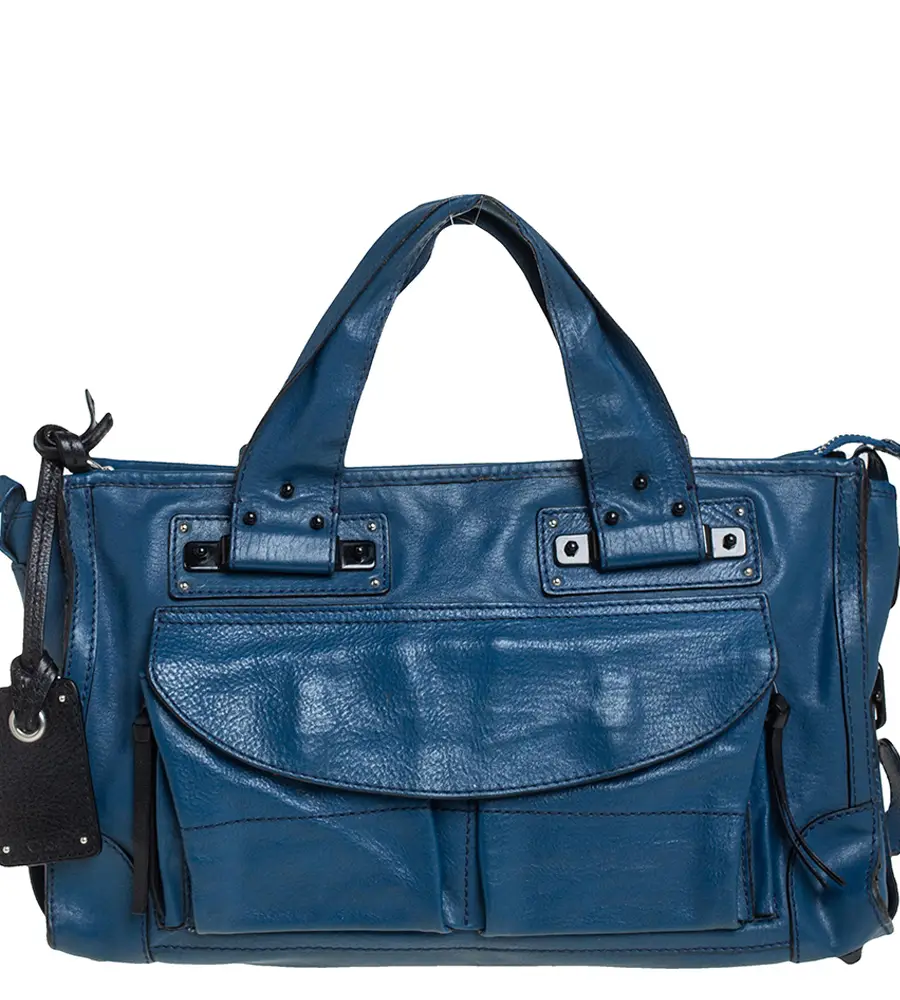 Chloe Tracy Blue Leather Satchel