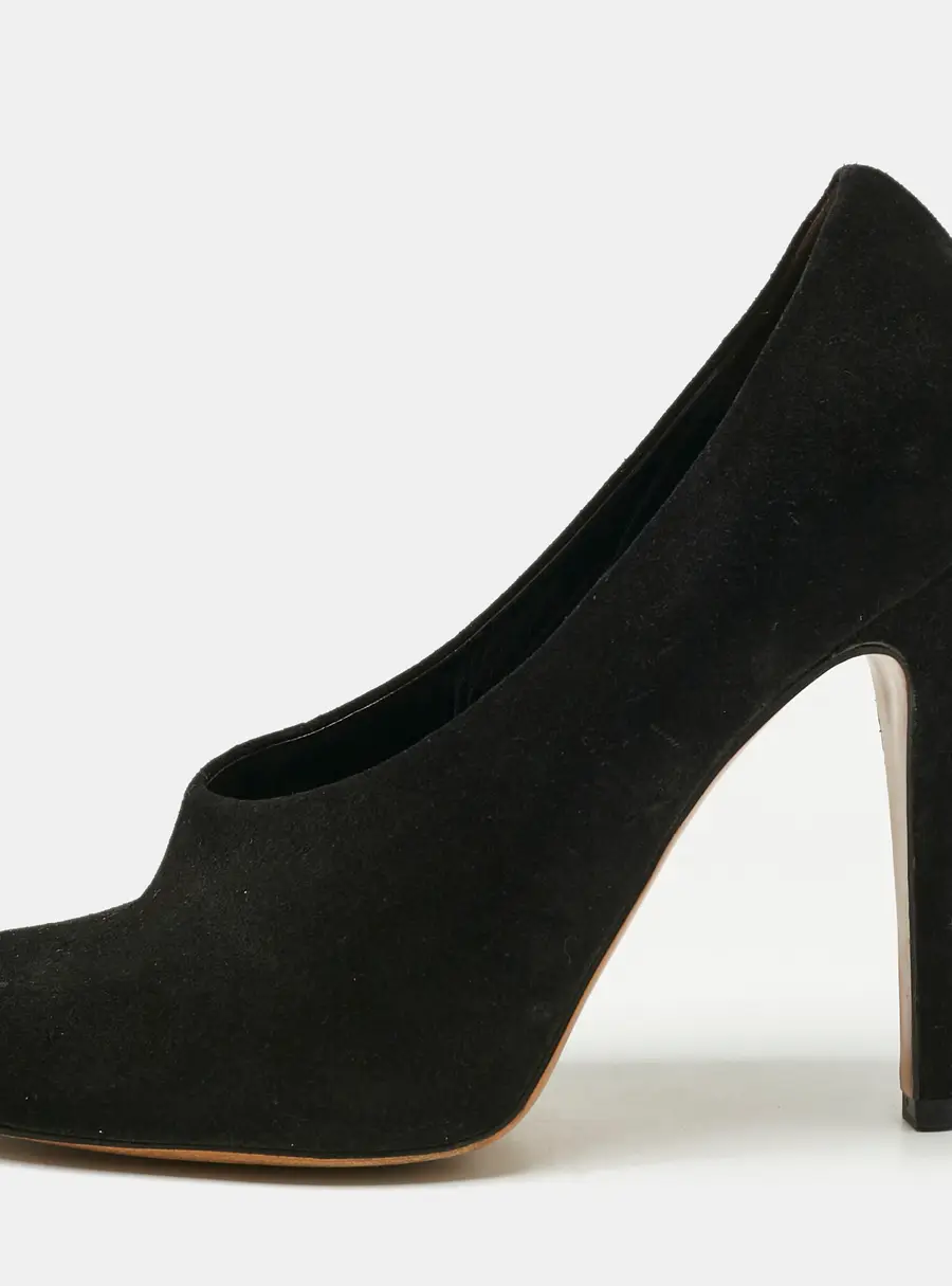 Chloe Black Suede Round Toe Pumps Size 41