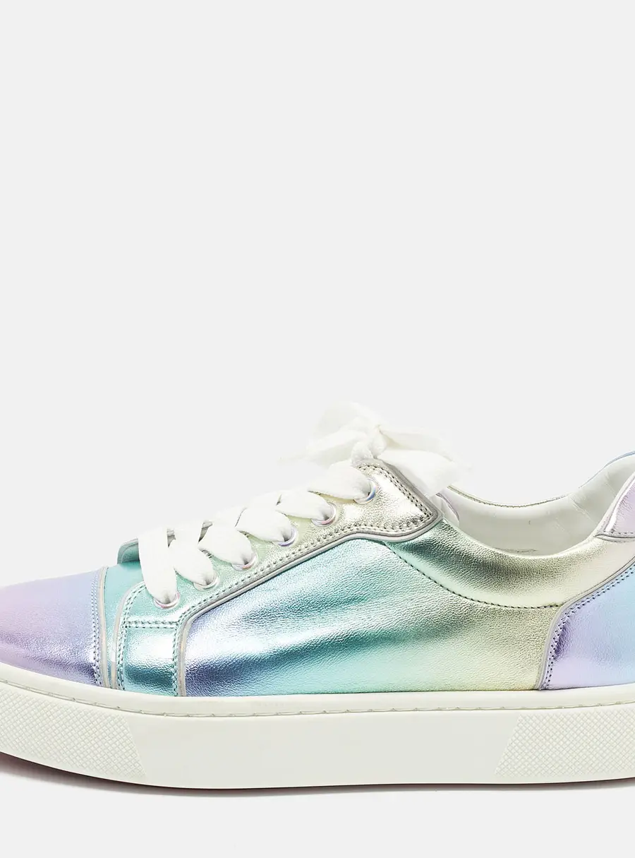 Christian Louboutin Vierissima Size 38.5 Tricolor Leather Lace Up Sneakers