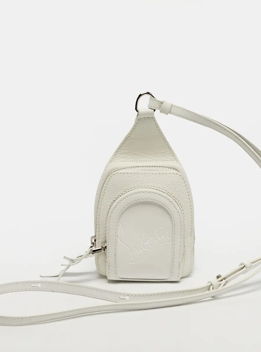 Christian Louboutin Loubifunk Mini White Leather Crossbody Bag