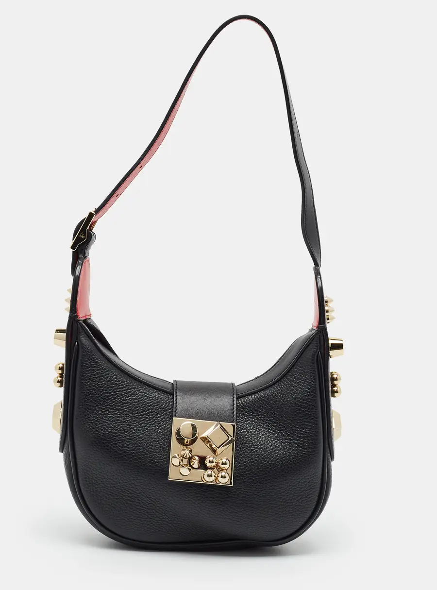 Christian Louboutin Carasky Black Leather Hobo