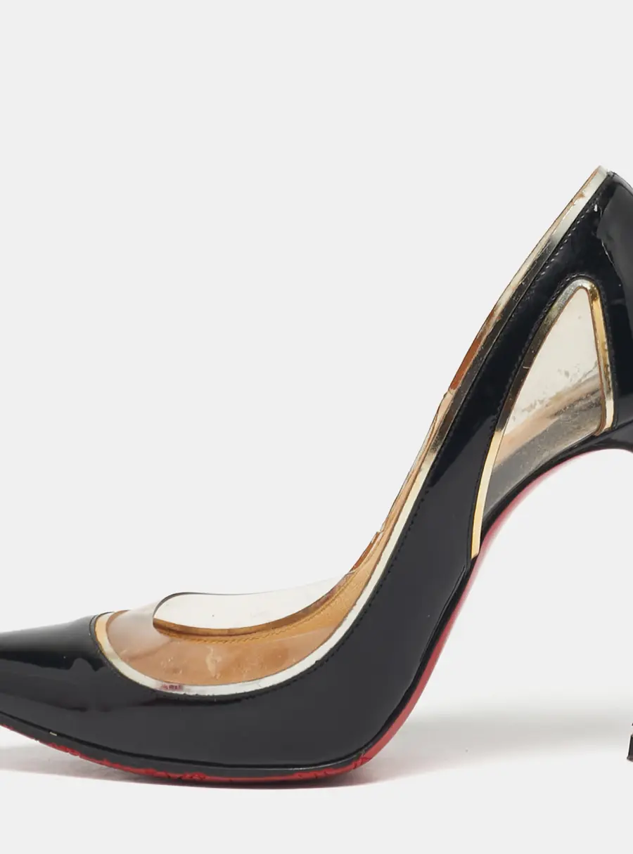 Christian Louboutin Tricolor Patent Leather and PVC Cosmo Pumps Size 36.5
