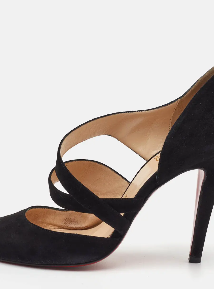 Christian Louboutin Citoyenne 100 Size 36 Black Suede Pumps