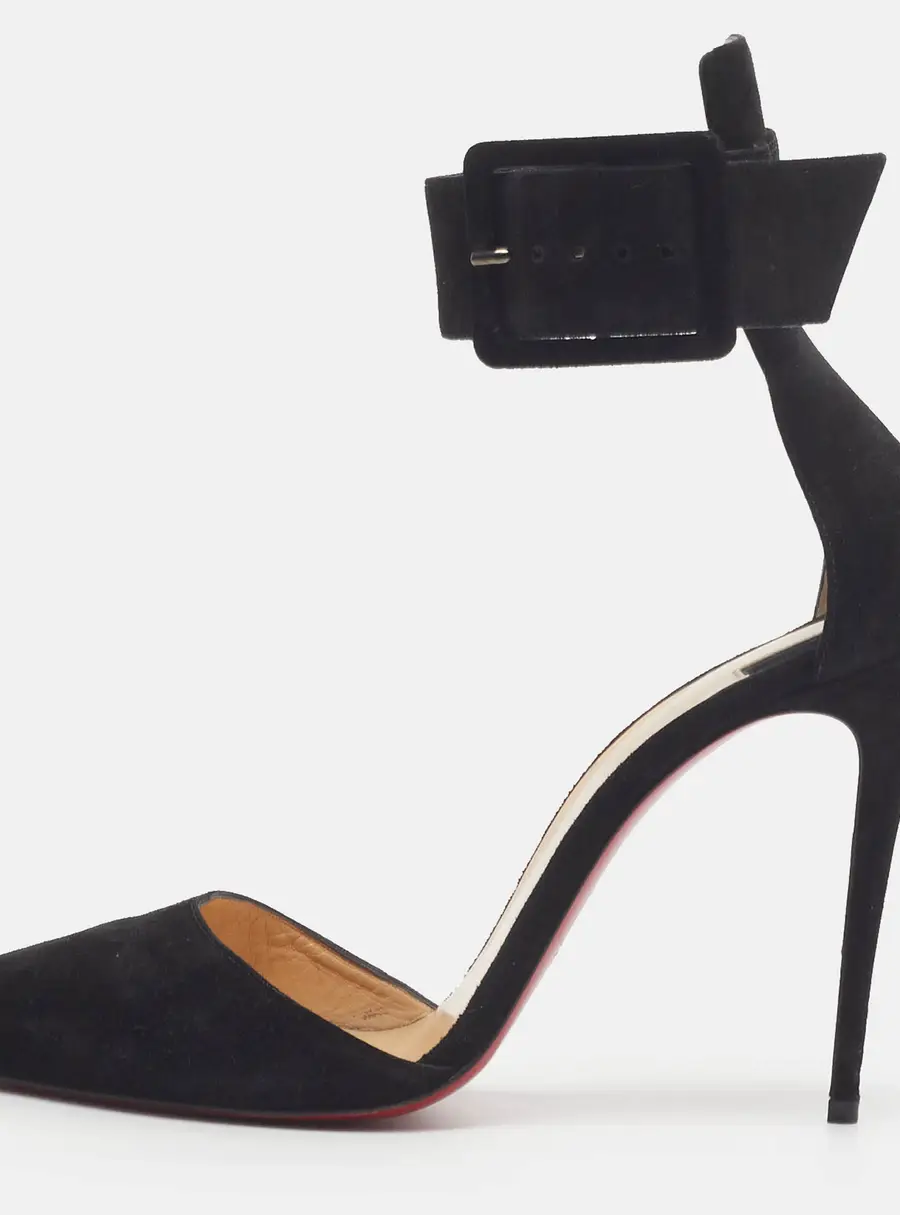 Christian Louboutin Harler Size 38.5 Black Suede Pumps