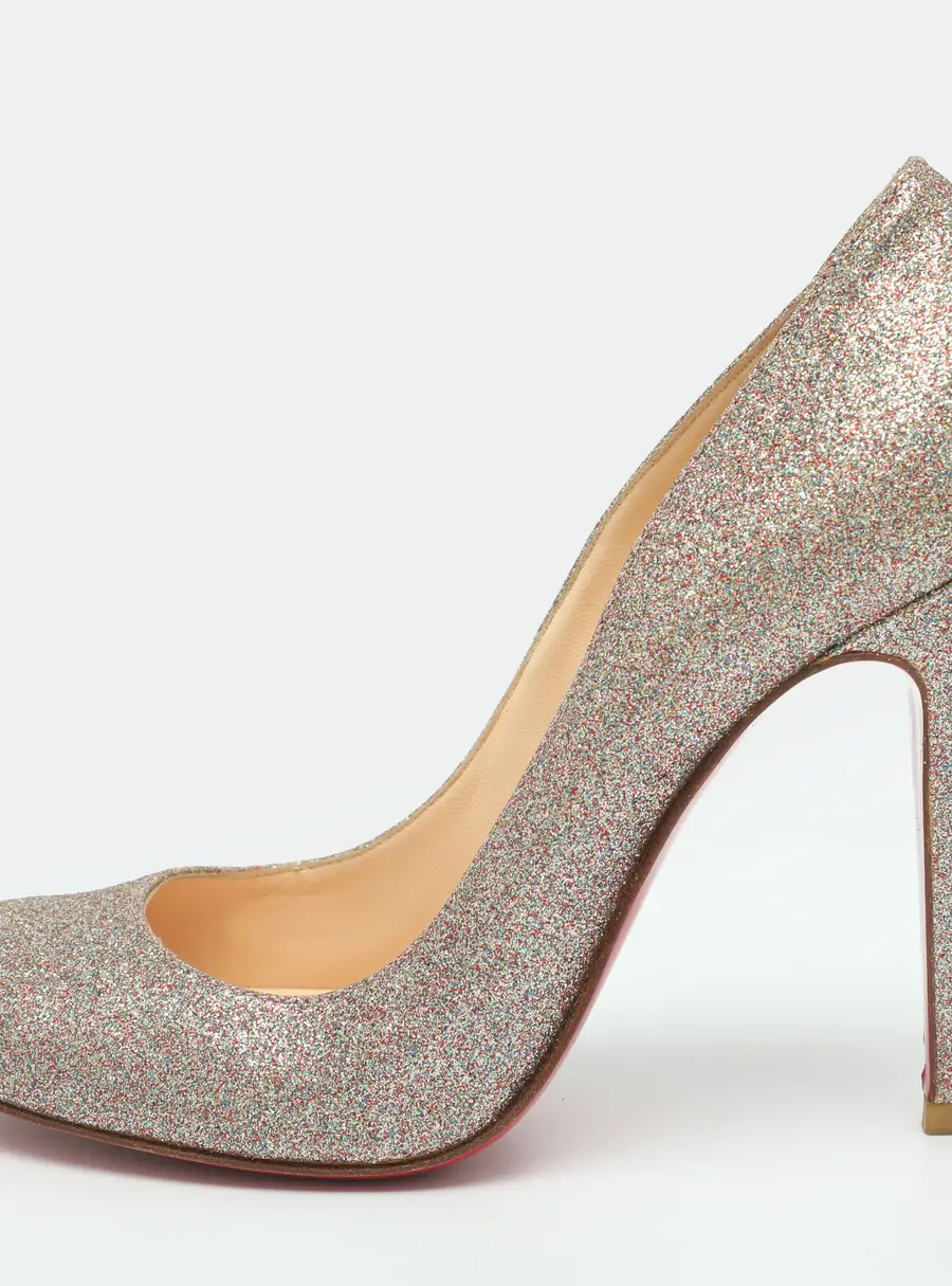 Christian Louboutin Fifi Size 37 Multicolor Glitter Pumps
