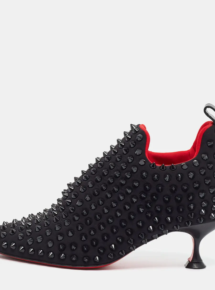 Christian Louboutin Size 36.5 Black Fabric Sneaker Pumps