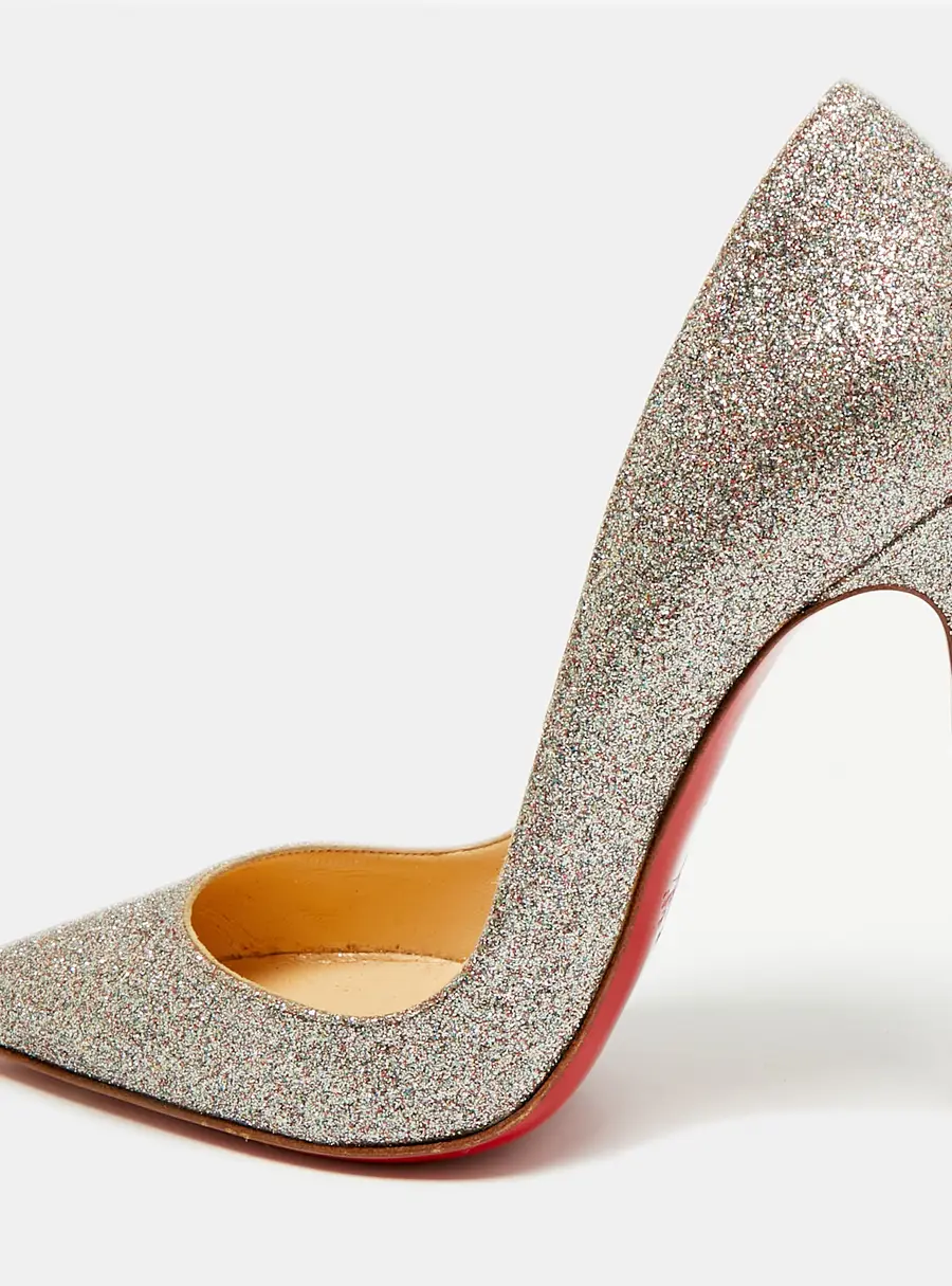 Christian Louboutin Ballalla Size 36 Multicolor Glitter Pumps