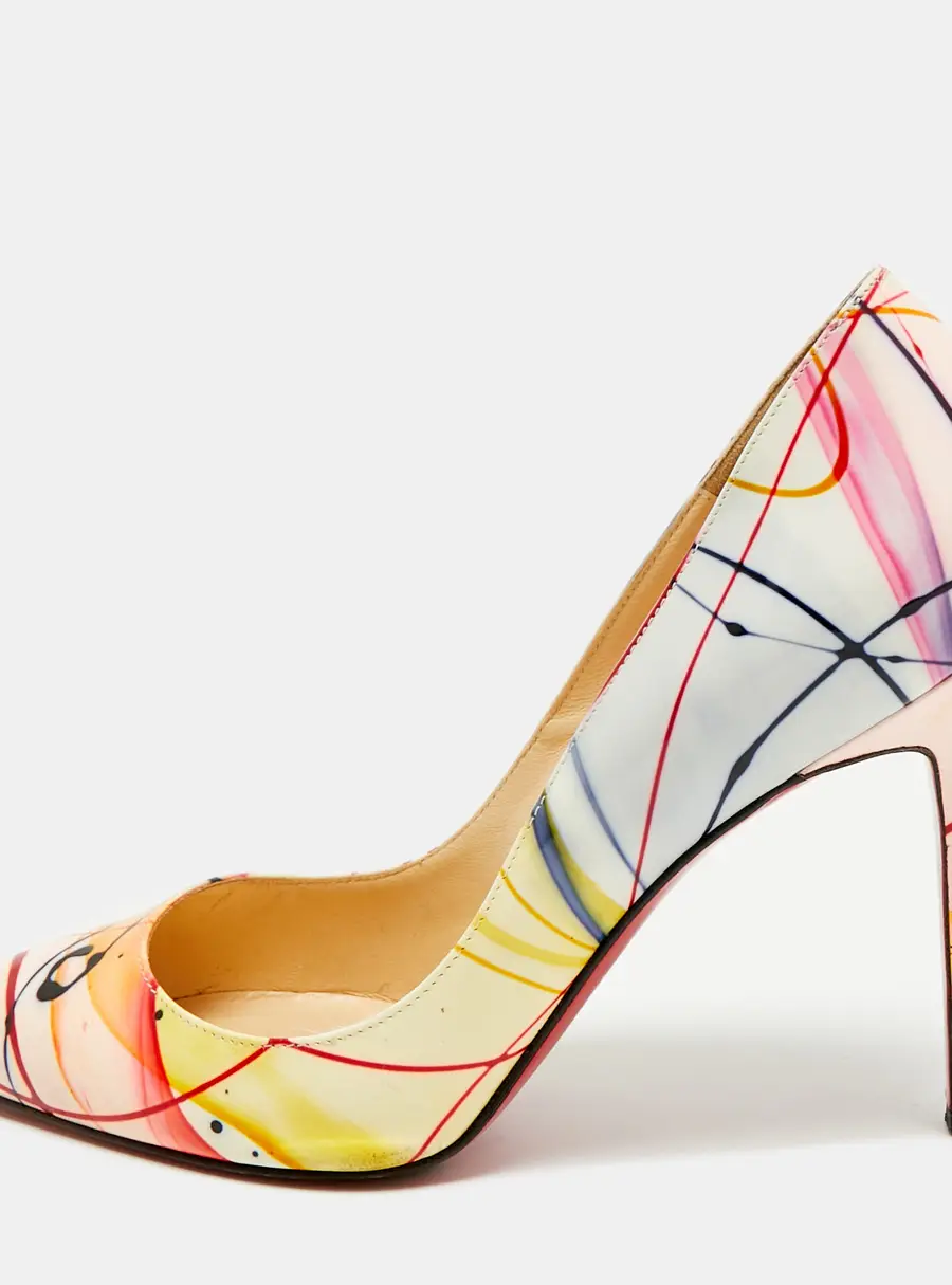 Christian Louboutin Pigalle Pollock Size 37 Multicolor Patent Leather Pumps