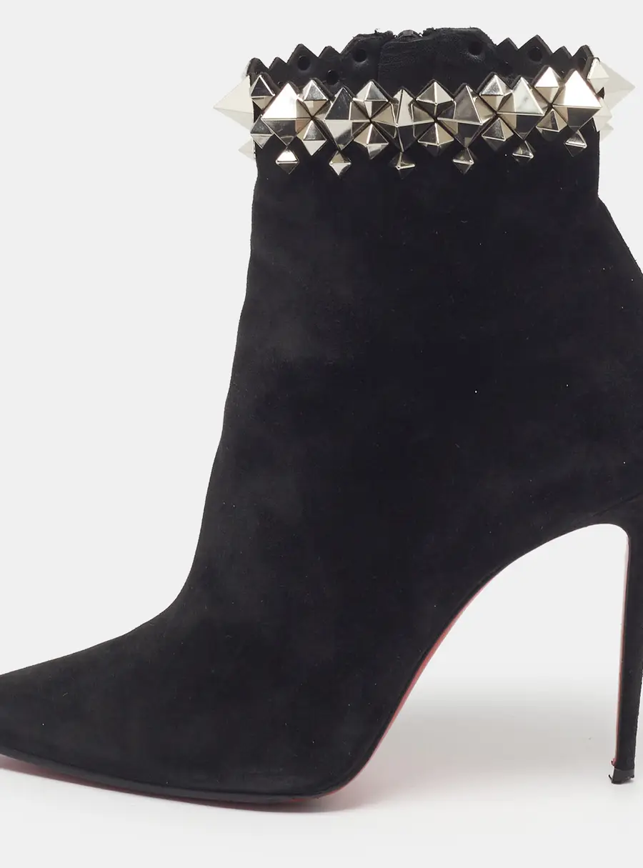 Christian Louboutin Firmamma Size 38 Black Suede Knee Length Boots