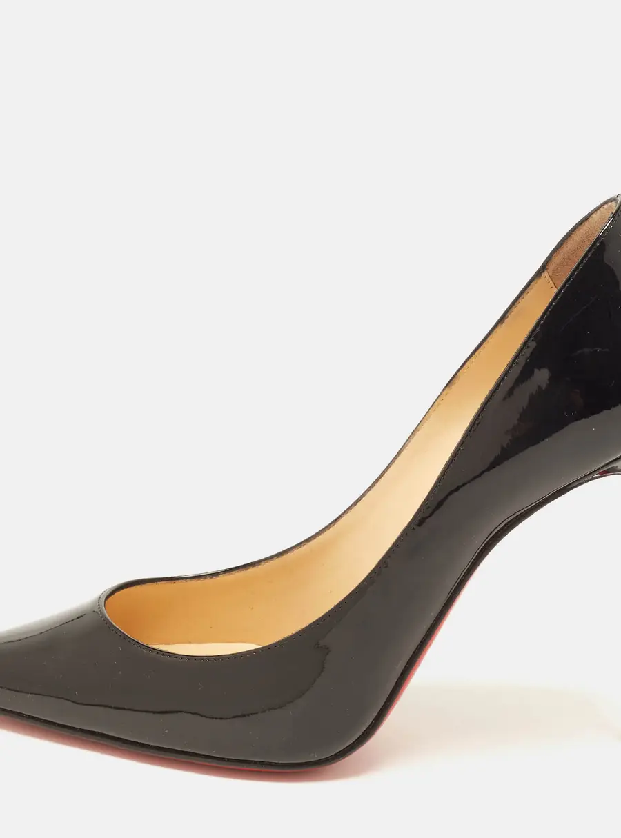 Christian Louboutin Miss Z Size 38 Black Patent Leather Pumps
