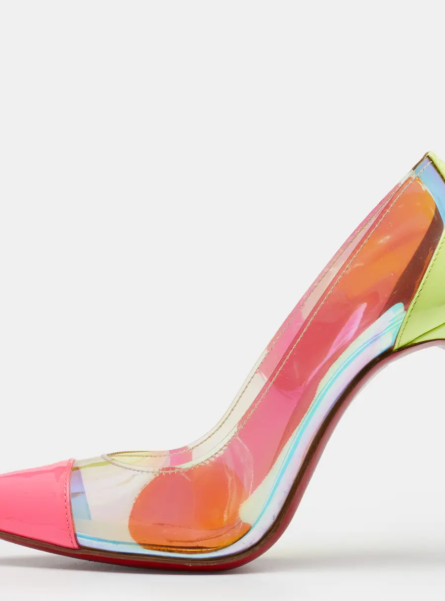 Christian Louboutin Debout Size 36 Multicolor Patent Leather and PVC Pumps