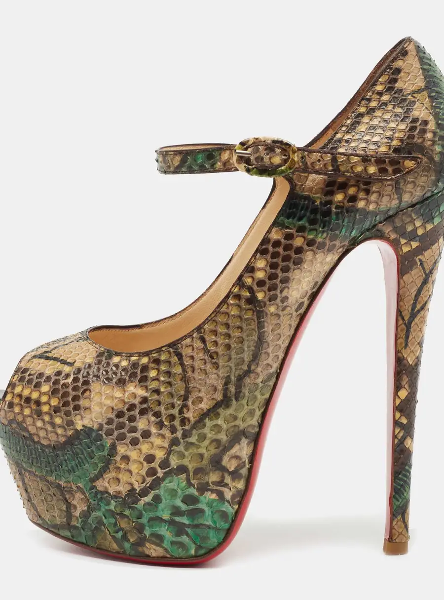 Christian Louboutin Multicolor Python Leather Lady Highness Pumps Size 37