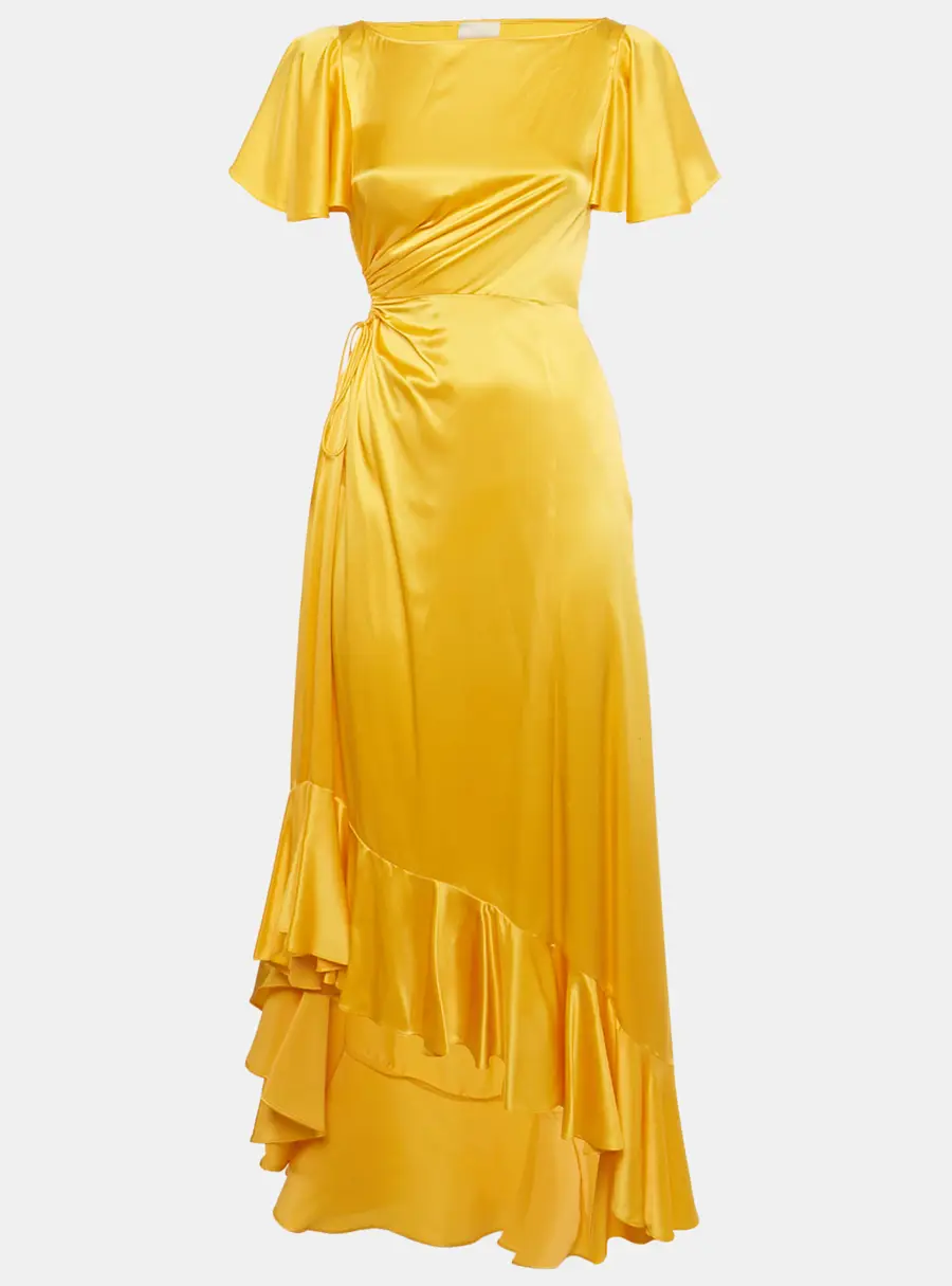 Cinq a sept Silk Cut -Out Asymmetric Midi Dress XXS