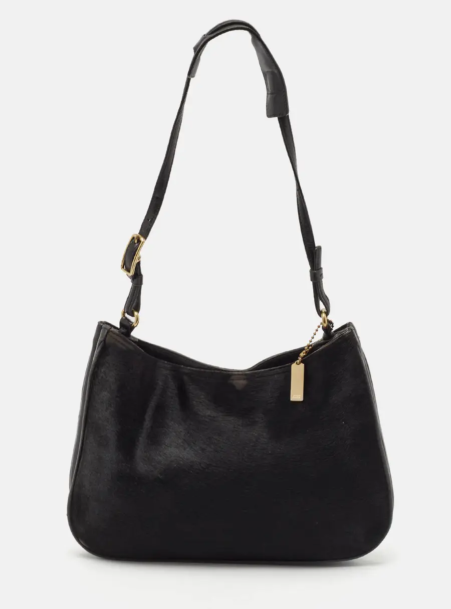 Coach Black Calf Hair and Leather Hobos